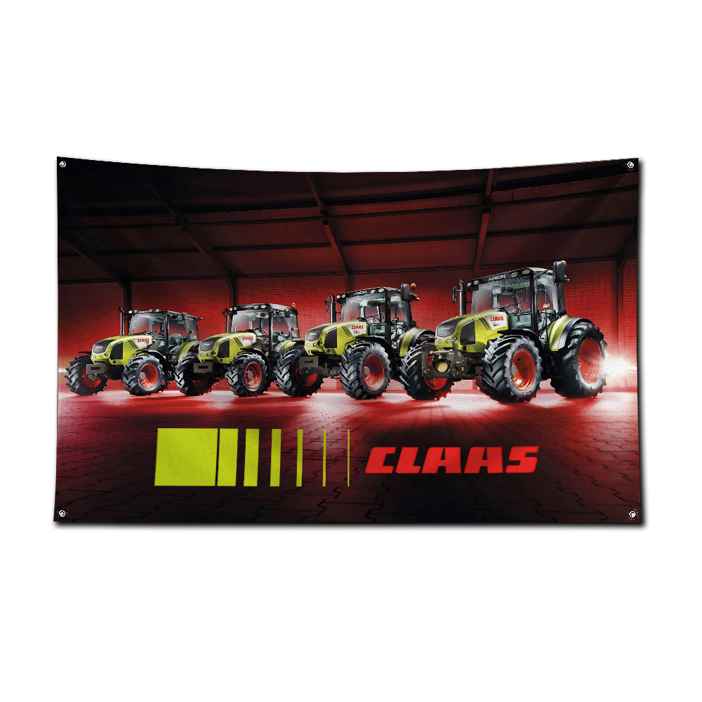 Farming Agriculture Logo - Bendera Traktor & Mesin Panen, Bendera