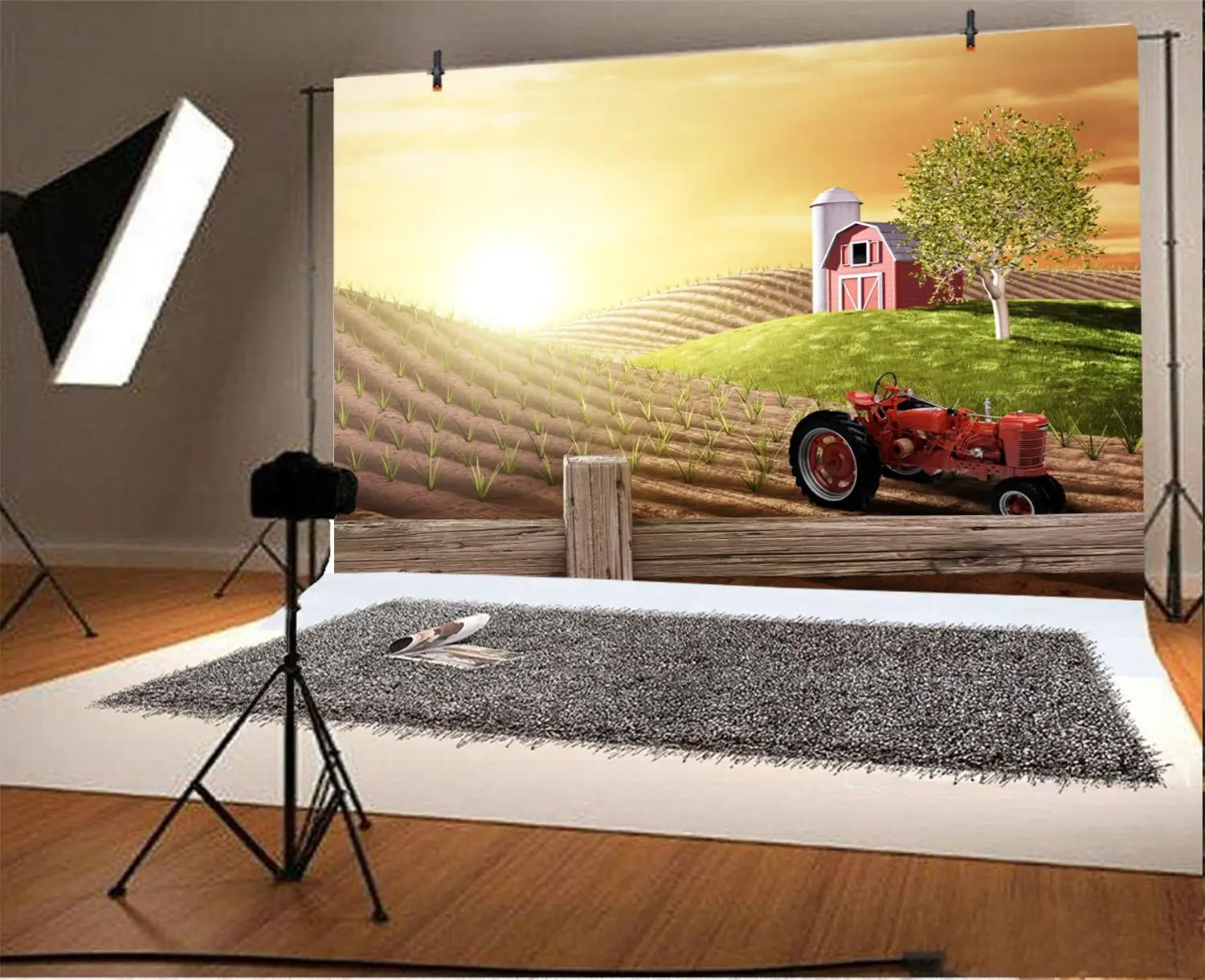 Pagi Hari Sibuk Pertanian Sega - Agriculture Farming Background ulasan dan harga